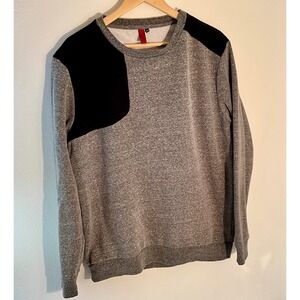 Civil Society Mens Gray Black Block‎ Crewneck Pullover Sweater Normcore 2014